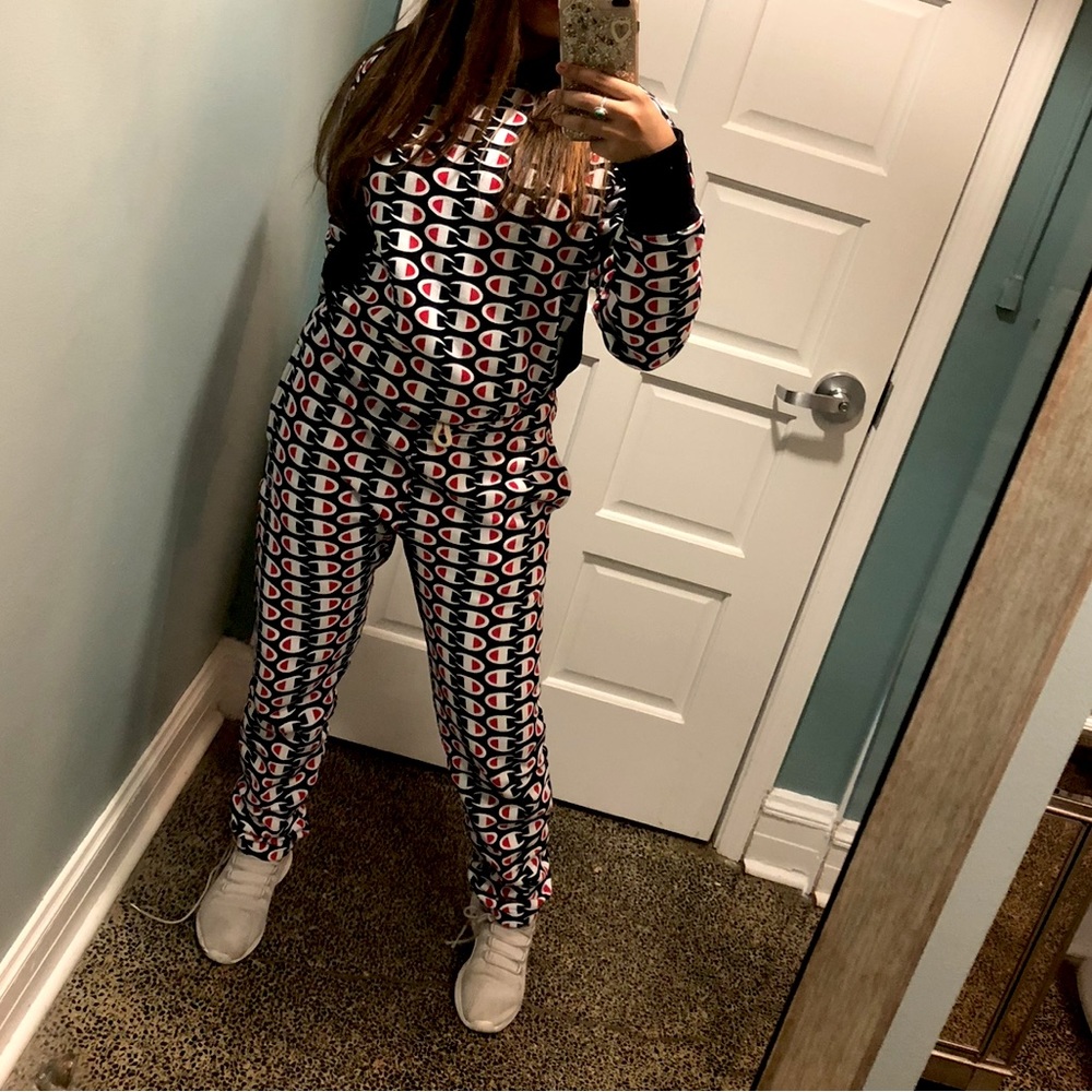 champion matching set track suit